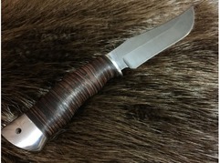 Нож Бухарский (дамаск, рукоять кожа)