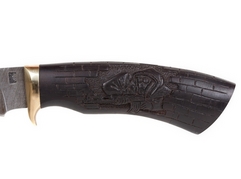 Нож Сталкер (дамаск, рукоять черное дерево)