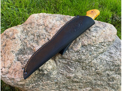 Финский нож  ( D2, рукоять стабилизированная карельская береза)