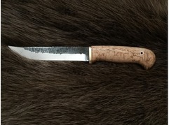 Нож Лань (сталь 95Х18, ручная ковка, рукоять карельская береза)