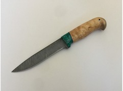 Нож Витязь  (дамаск, рукоять карельская береза)