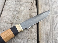 Нож Гепард  (дамаск, рукоять кожа, дуб)