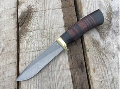 Нож Сурок  (сталь Х12МФ, рукоять граб, кожа)