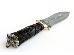 Нож Ведьмак (дамаск, рукоять черное дерево, мельхиор)