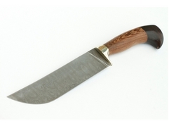 Нож Бахарман (дамаск, рукоять венге, черное дерево)