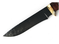 Нож Гепард (дамаск, рукоять кожа, венге)