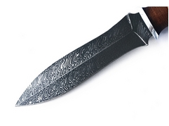 Нож Варвар (дамаск, рукоять кожа, венге)