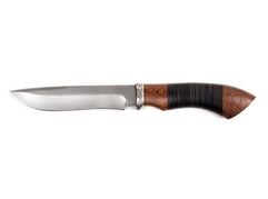 Нож Гепард (Х12МФ, рукоять венге, кожа, мельхиор)